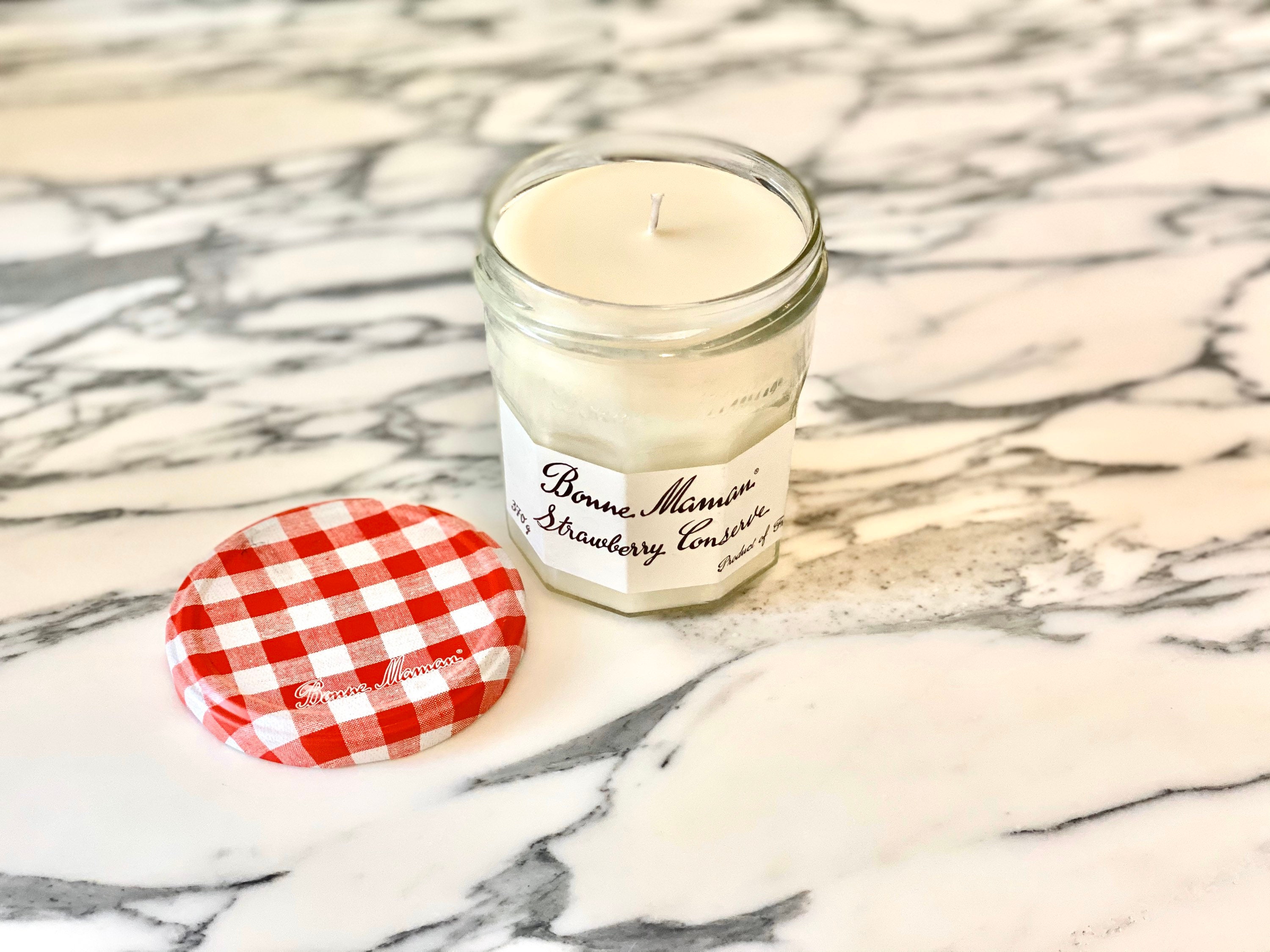 Homemade scented candles in Bonne Maman jam jars 100 Vegan Etsy