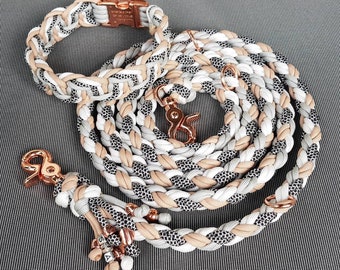 Round dog leash, customizable