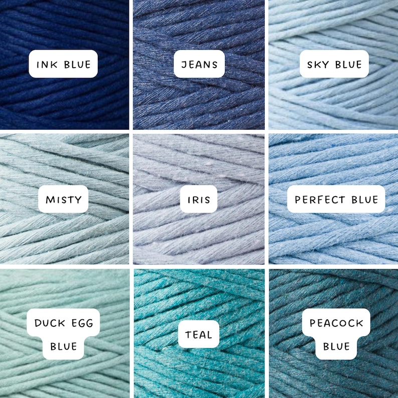 Bobbiny macrame yarn 3 mm single twisted sold by the meter 5 m / 10 m / 20 m / 100 m image 6