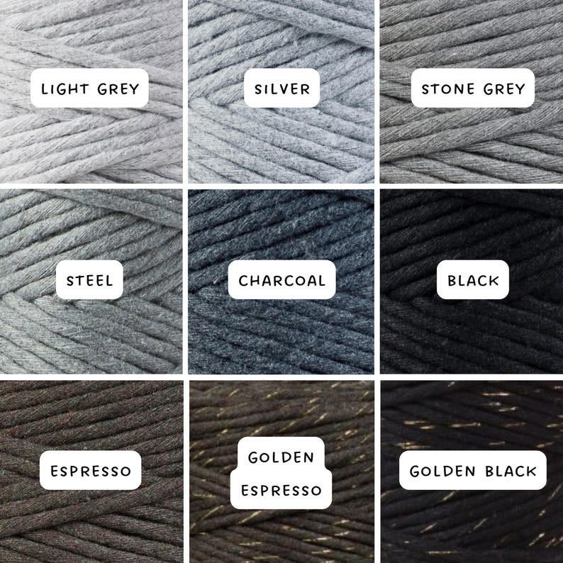 Bobbiny macrame yarn 3 mm single twisted sold by the meter 5 m / 10 m / 20 m / 100 m image 9