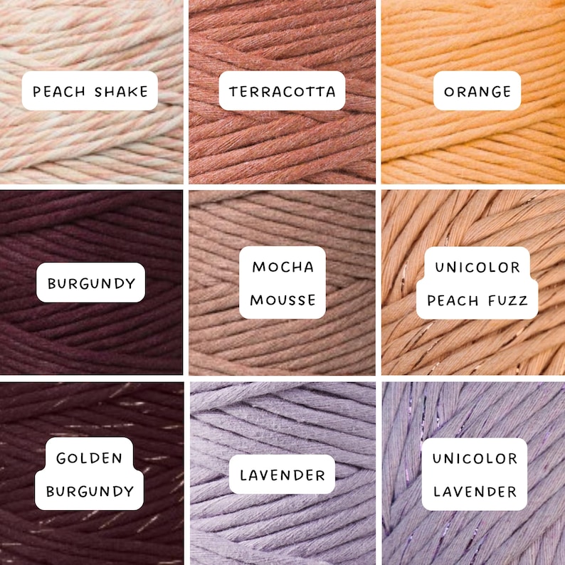 Bobbiny macrame yarn 3 mm single twisted sold by the meter 5 m / 10 m / 20 m / 100 m image 5