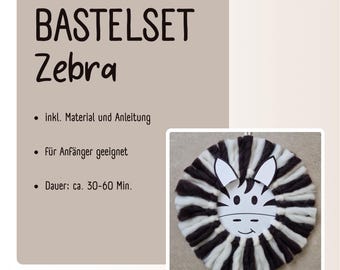 DIY kit / craft set Zebra including materials & instructions