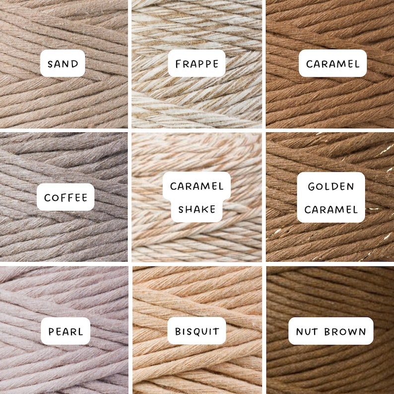 Bobbiny macrame yarn 3 mm single twisted sold by the meter 5 m / 10 m / 20 m / 100 m image 3