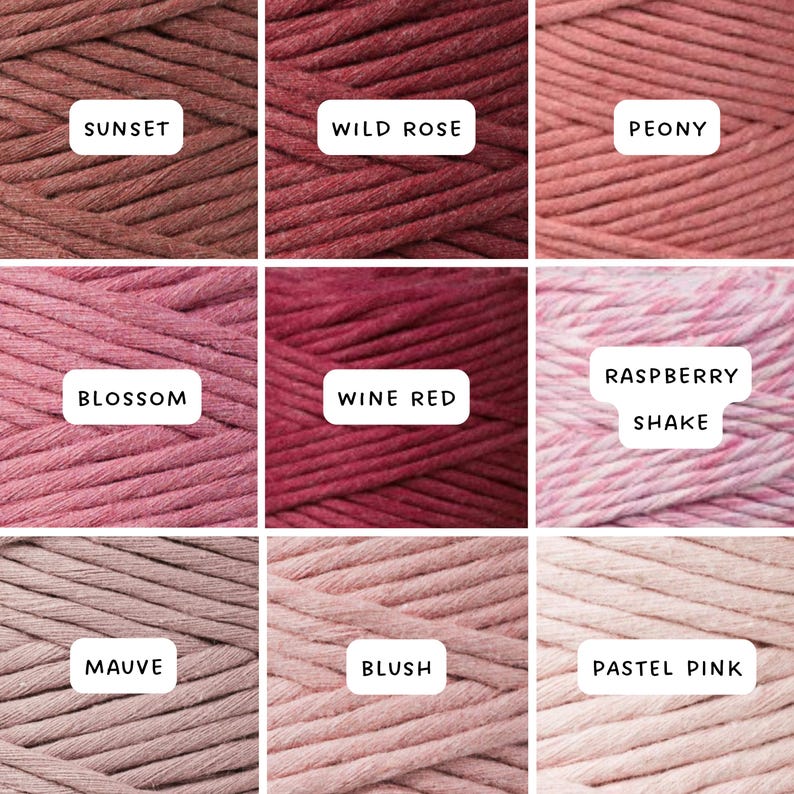 Bobbiny macrame yarn 3 mm single twisted sold by the meter 5 m / 10 m / 20 m / 100 m image 4
