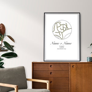 VALENTINES Impression de carte personnalisée, Carte personnalisée, Cadeau de fiançailles personnalisé, Impression de localisation, Cadeau pour les couples