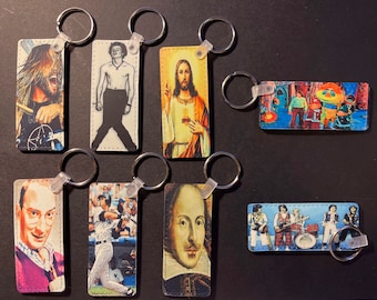 Keychains--Taylor Hawkins, The Captain, Buster Bluth, Sid, Jesus, etc.