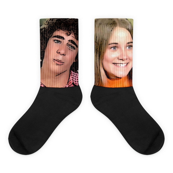 Marcia and Greg socks -- The Brady Bunch