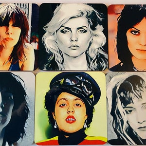 Punk Goddesses set of 6 coasters