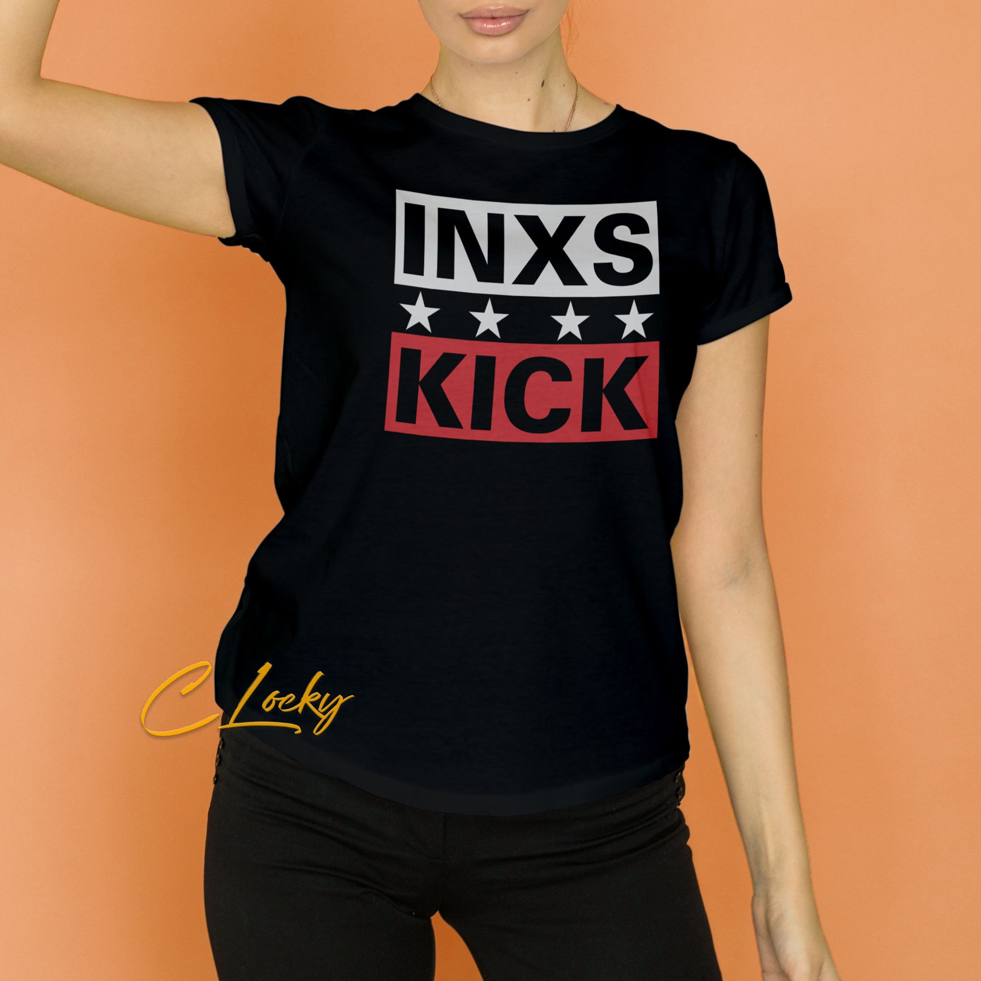 INXS Kick Women T-Shirt Australian Rock Alternative Rock Michael Hutchence Music Band T-shirt