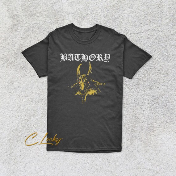 Bathory Band T-Shirt Swedish Black Metal Thrash Metal Quorthon Music Band Black Gildan T-shirt S-2XL