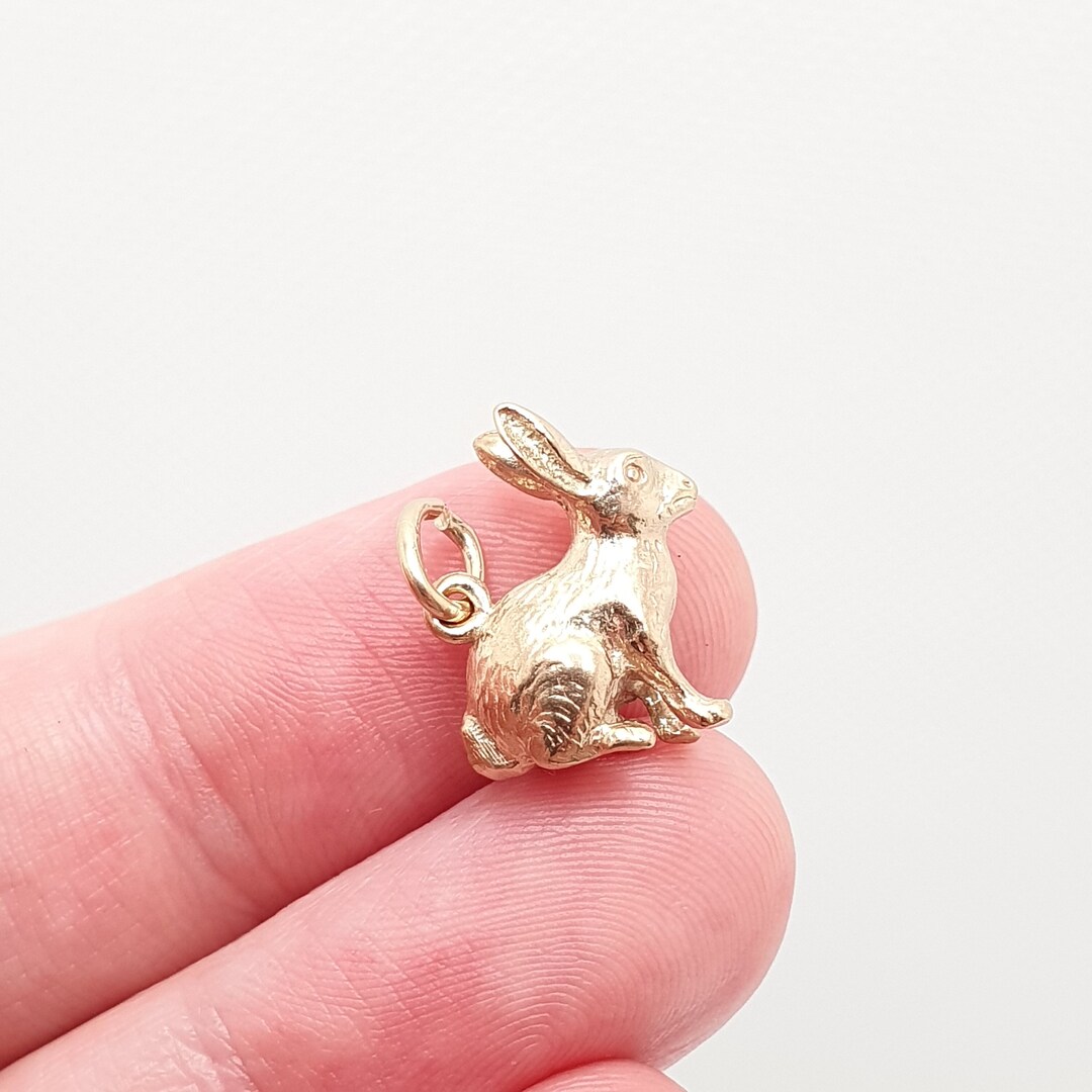 Vintage 9ct 9k Gold Rabbit Charm Bracelet Necklace Pendant Etsy UK
