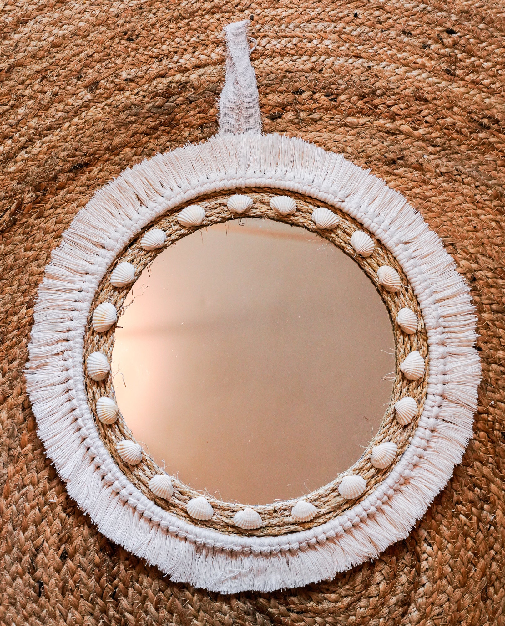 Macrame mirror wall hanging hand crafter mirror boho wall Etsy