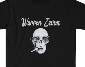 Warren Zevon Skull Tee - Etsy