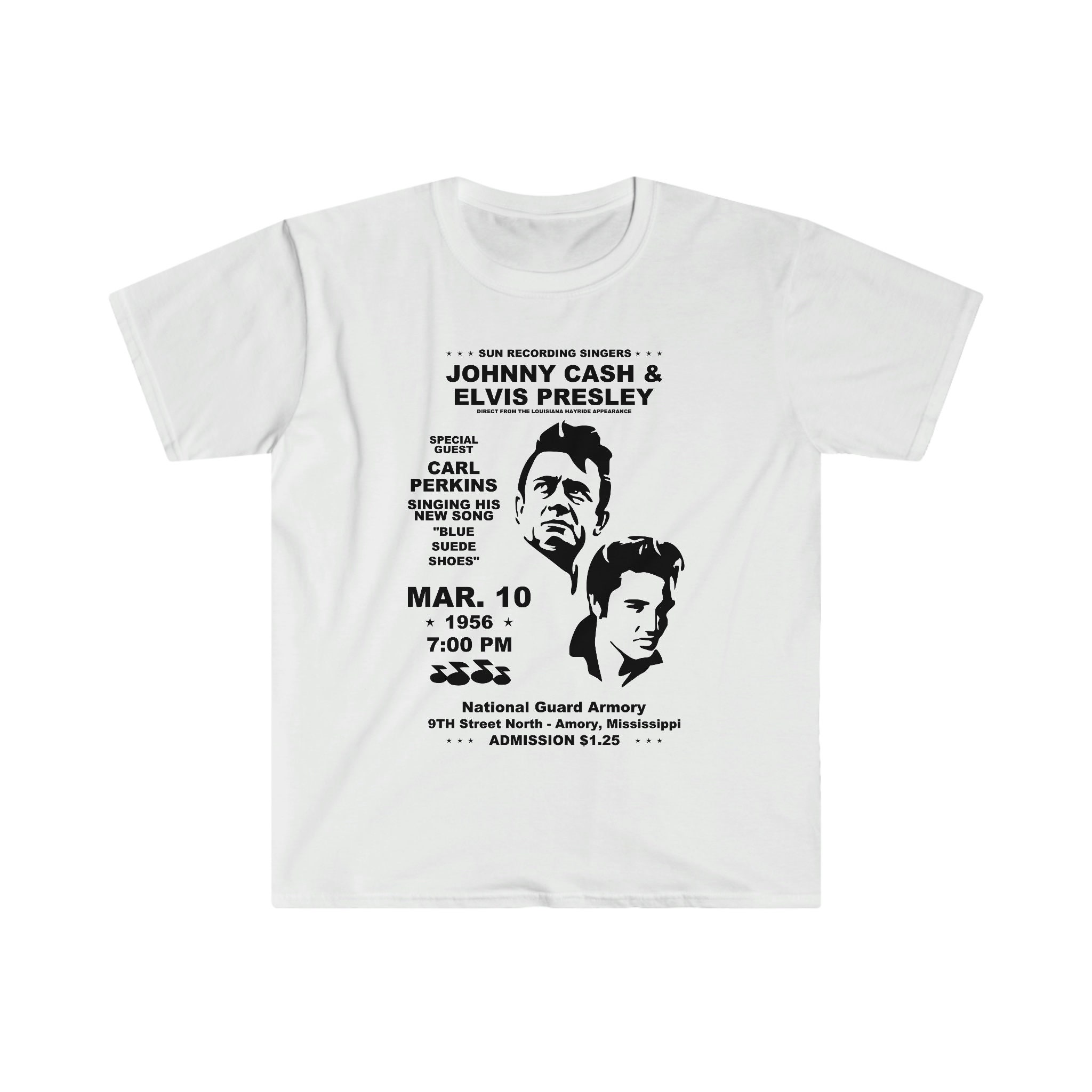 Johnny Cash and Elvis Presley Live Tee Etsy