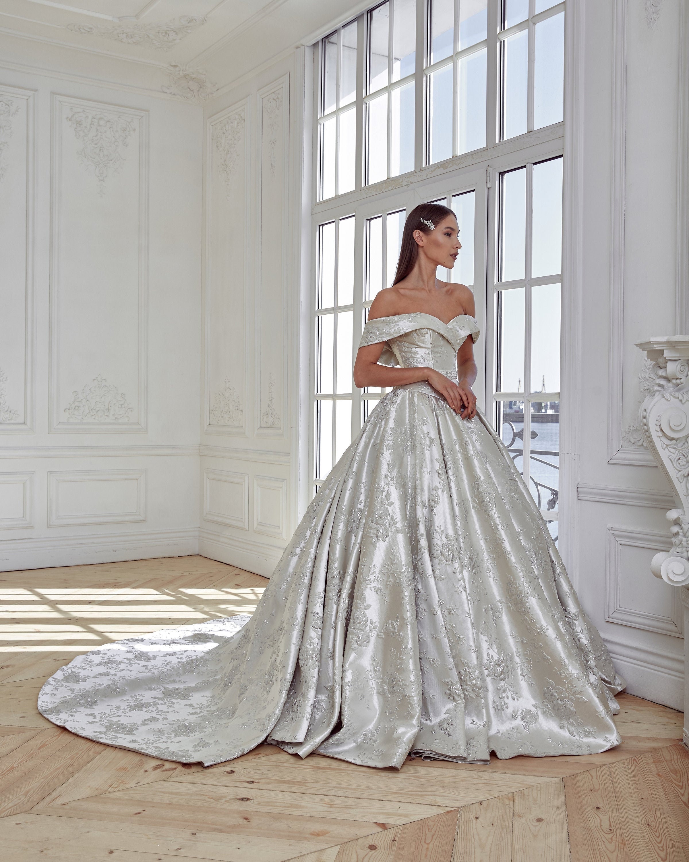 jacquard bridesmaid dress