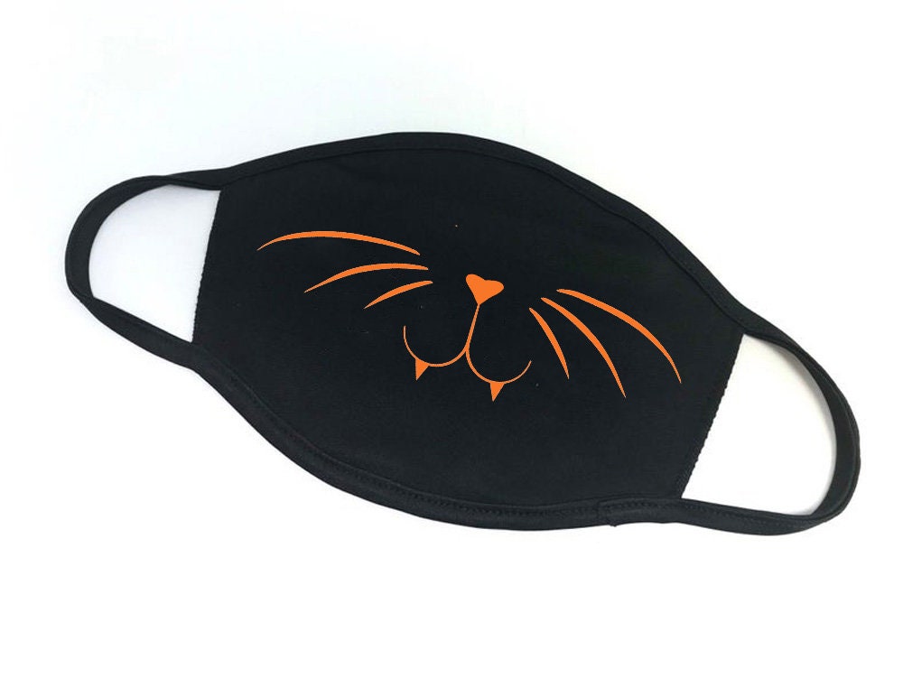 Face Mask Vampire Cat Face Mask Cat Face Mask Halloween Etsy