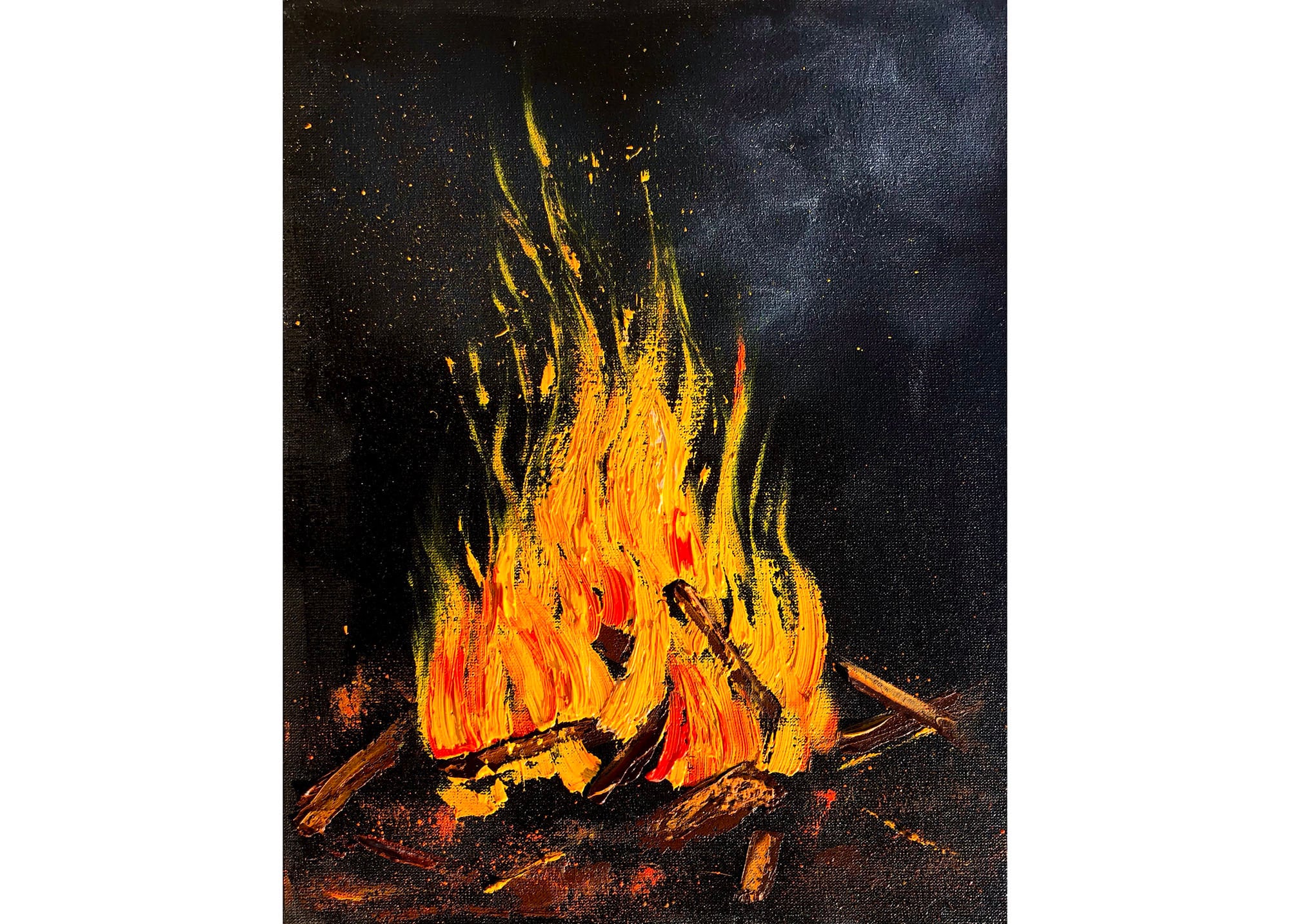 Fire painting discount