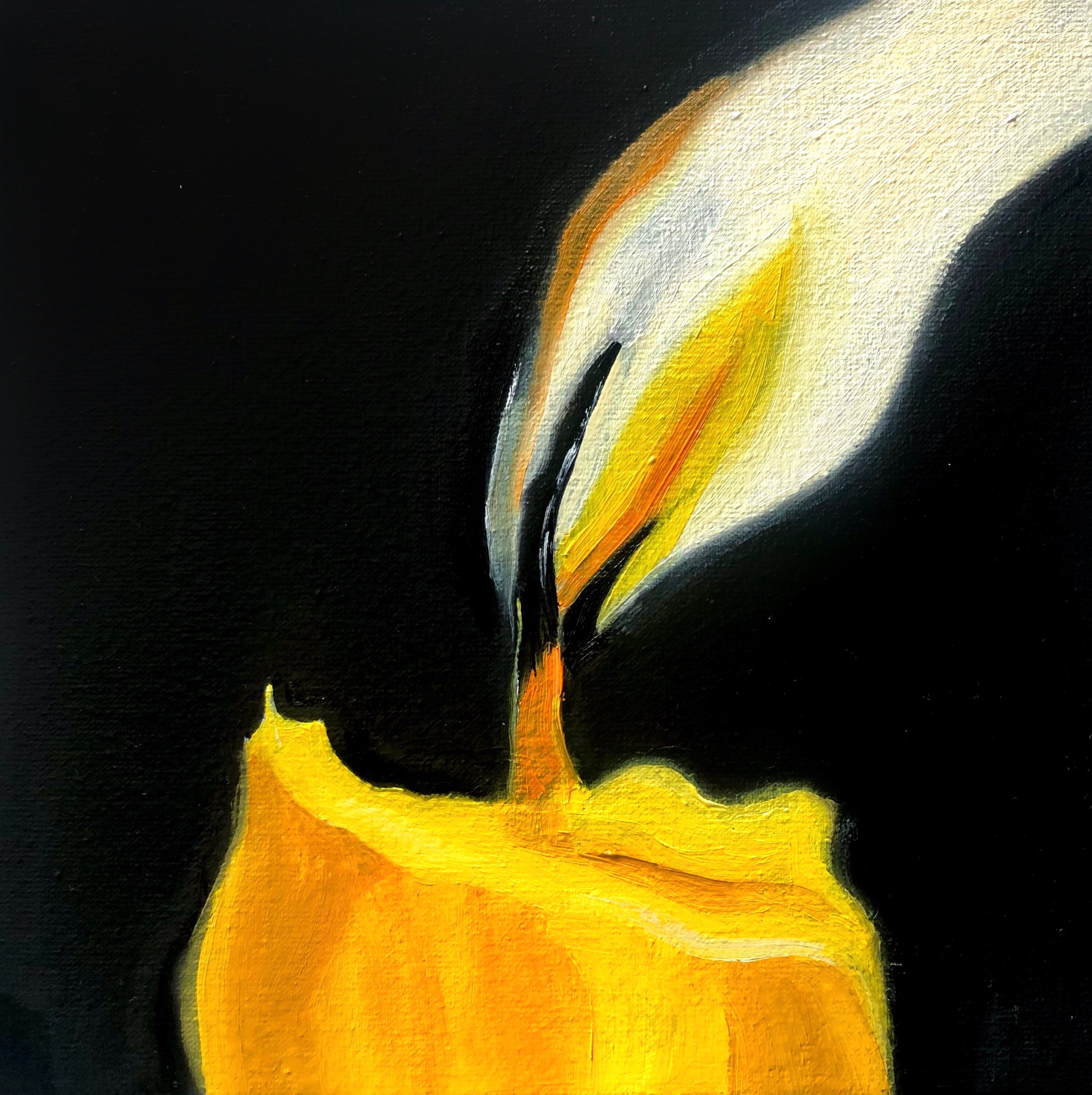 Candle Painting Original Oil Painting Candle Artwork Fire Art Etsy