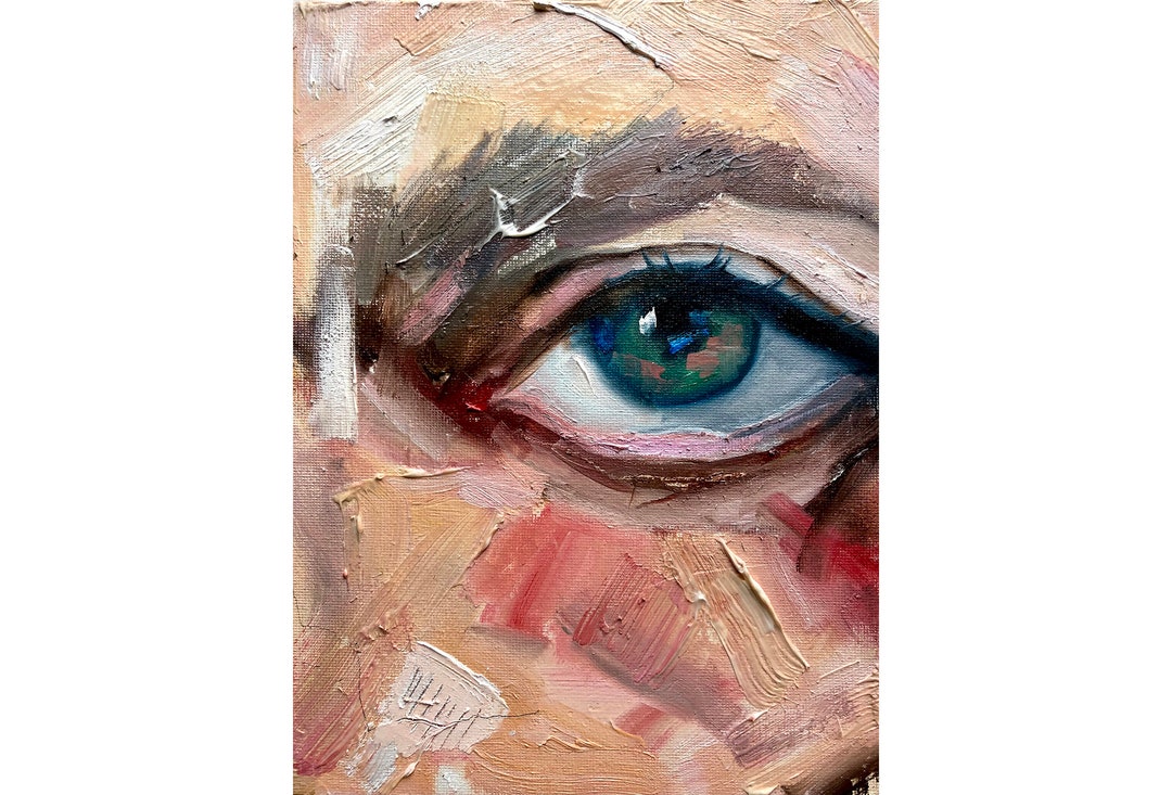 Eye Painting Original Oil Painting Eye Original Art Eye Artwork Impasto