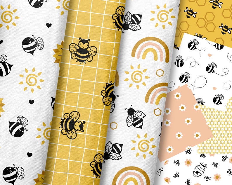 Download Bee digital paper pack honeycomb scrapbook paper Bumble ...