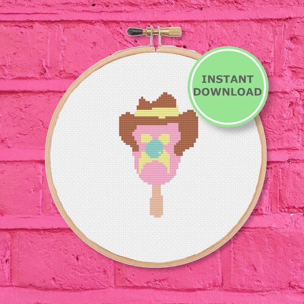 Bubble O'Bill Ice Cream Cross Stitch Pattern |Easy Counted cross stitch | instant download PDF pattern | funny cross stitch | hoop art