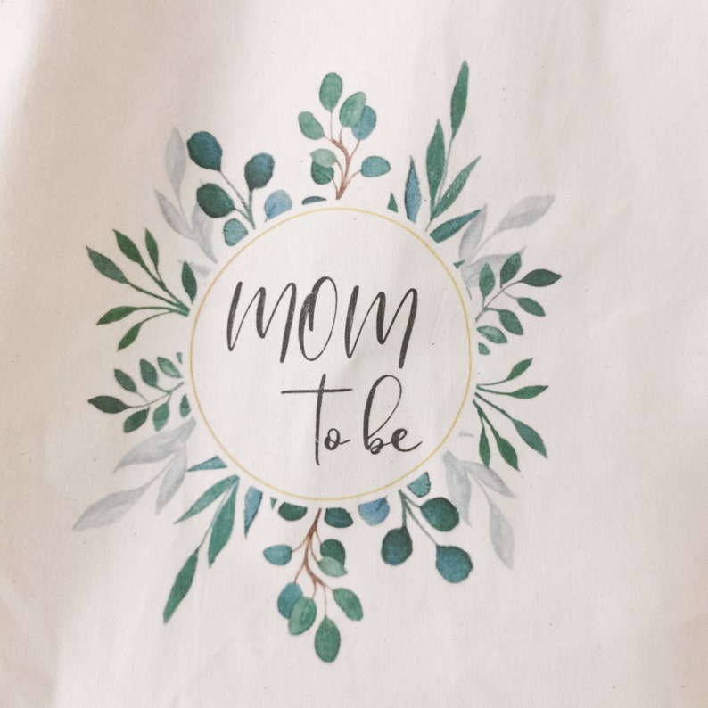 Große Baumwolltasche Mom to be Jutebeutel Einkaufstasche Geschenk zur Schwangerschaft Jutetasche