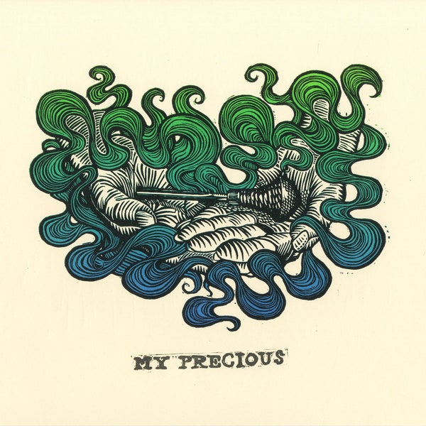 My Precious - Reduction linocut print - Pfeil tool inspired