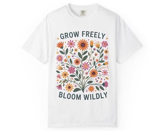 T-shirt stile boho per amanti della natura, in cotone ecologico (unisex, taglie dalla S alla 4XL)