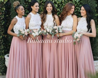 Bridesmaid Dress, Peach infinity Dress convertible dress, Peach Maxi Bridesmaid Dress, party dress, prom dress multiway dress