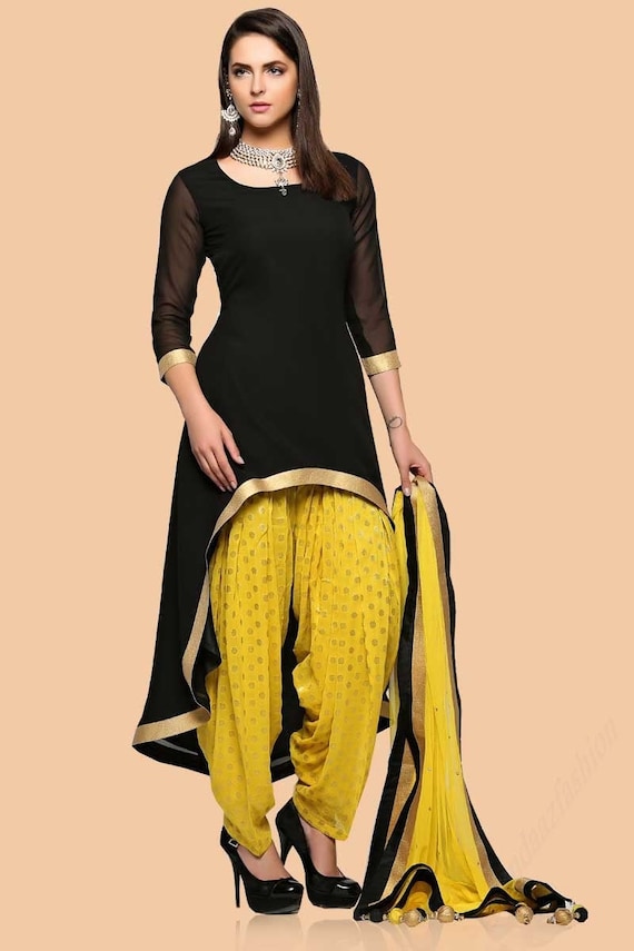 Buy Printed Multi Colour Patiala Salwar Suit Online