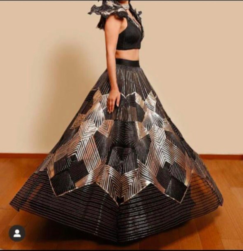 Indian crop top lehenga sequin lehenga 