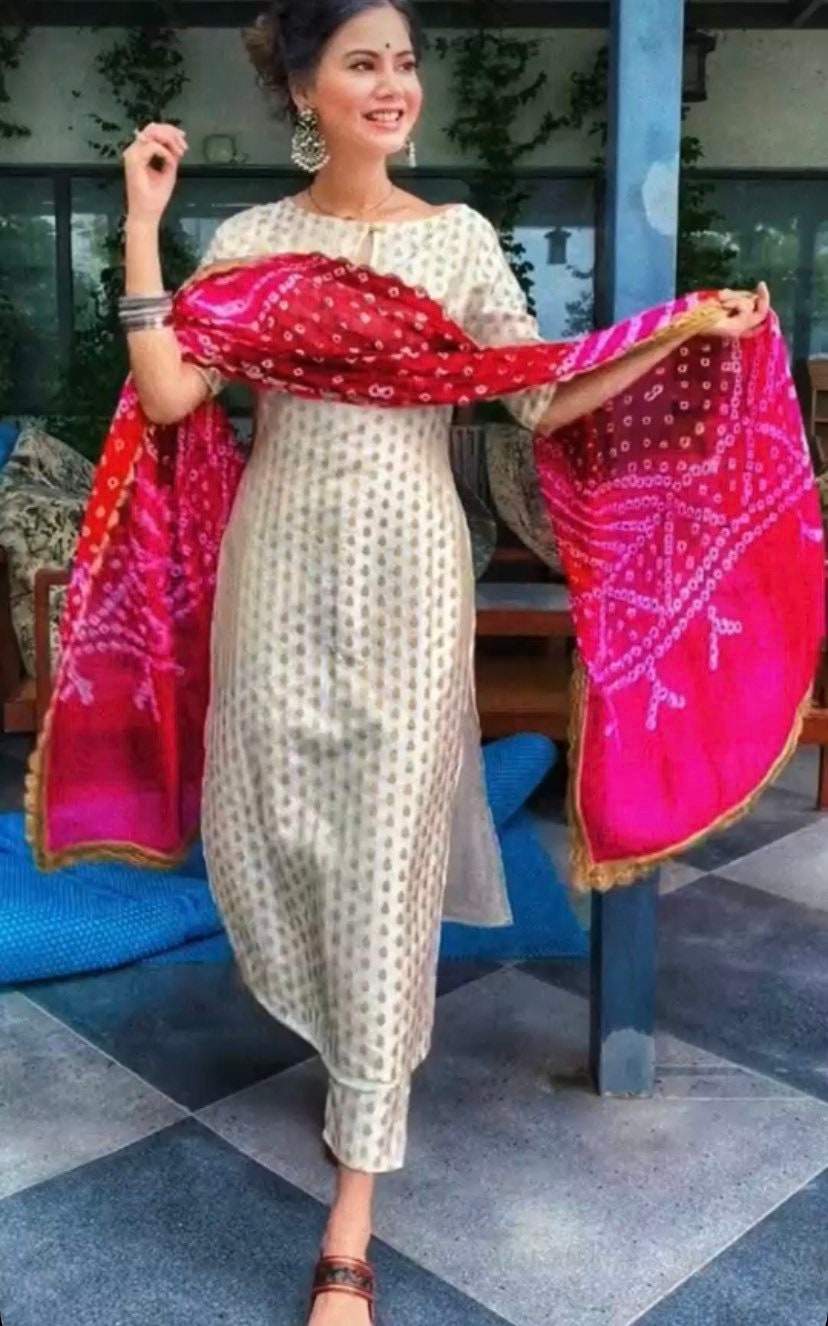 Buy RUDRAMA  Pink Handloom Benarasi Silk Brocade Kurta Online at  Jayporecom