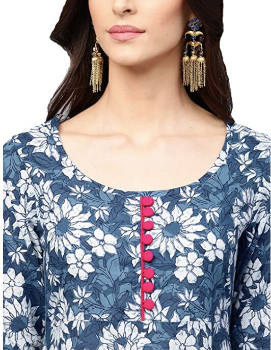 Indian kurta set for women cotton kurti block printed dress | Etsy