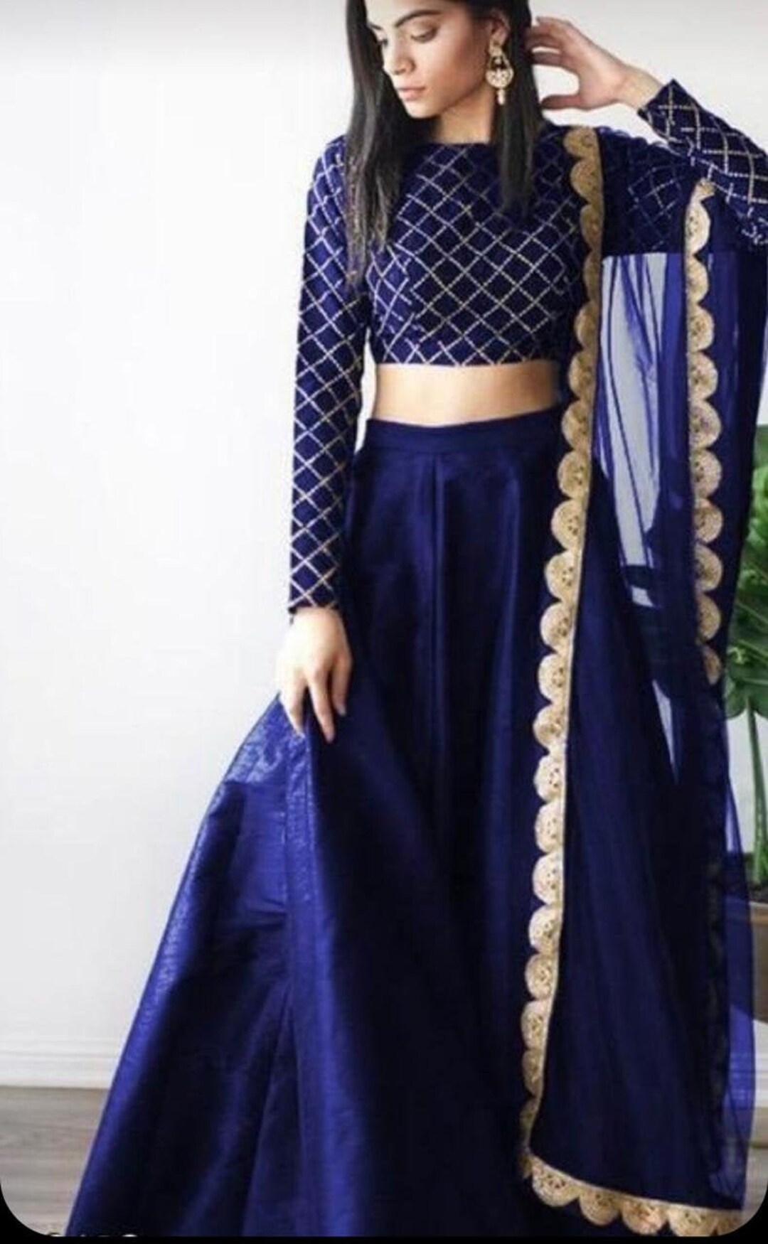 Looking for silk lehenga choli Store Online with International Courier? | Simple  lehenga, Floral dresses with sleeves, Party wear indian dresses
