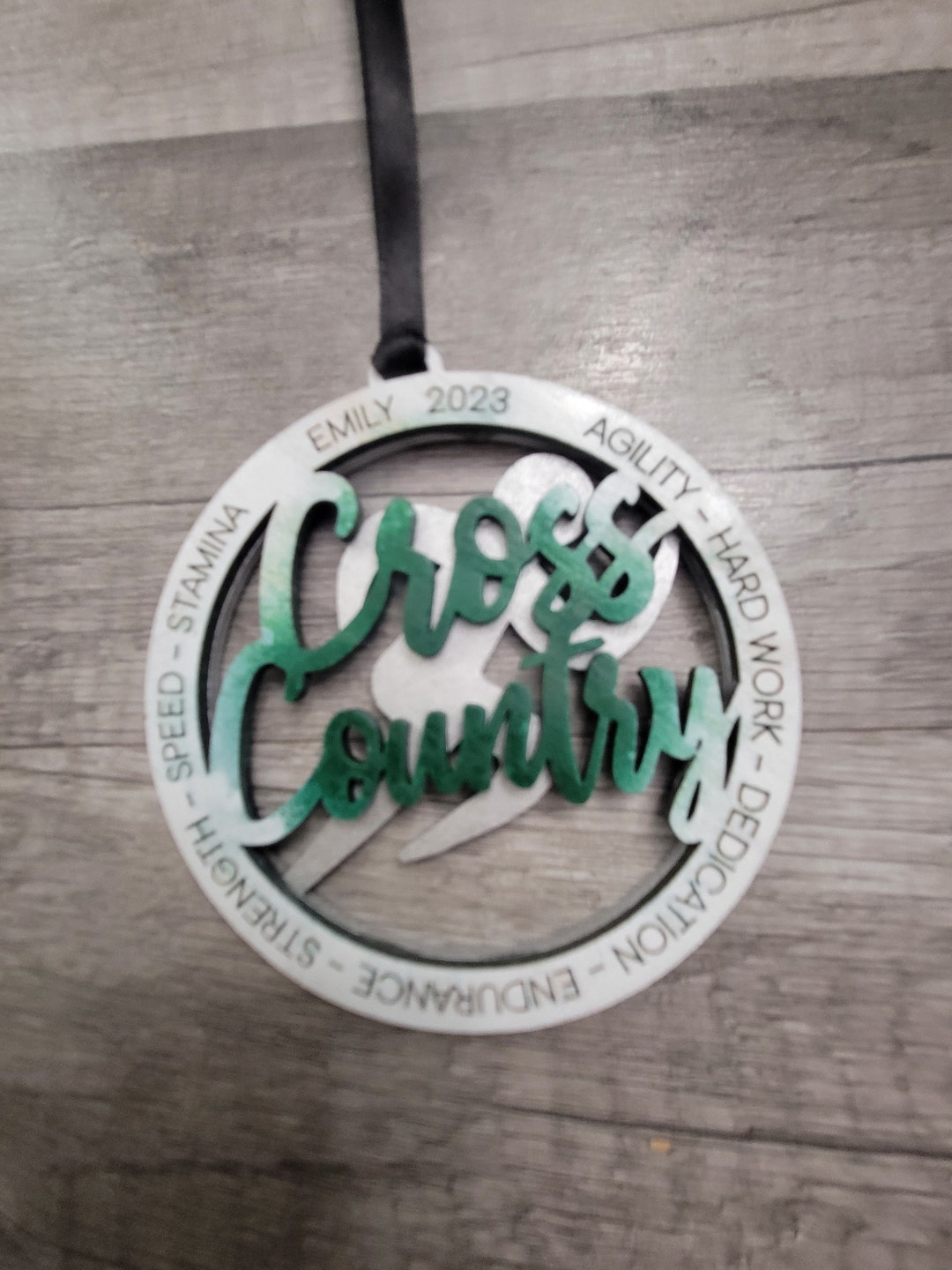Cross Country Christmas Ornament, Cross Country Xmas Ornament, Cross