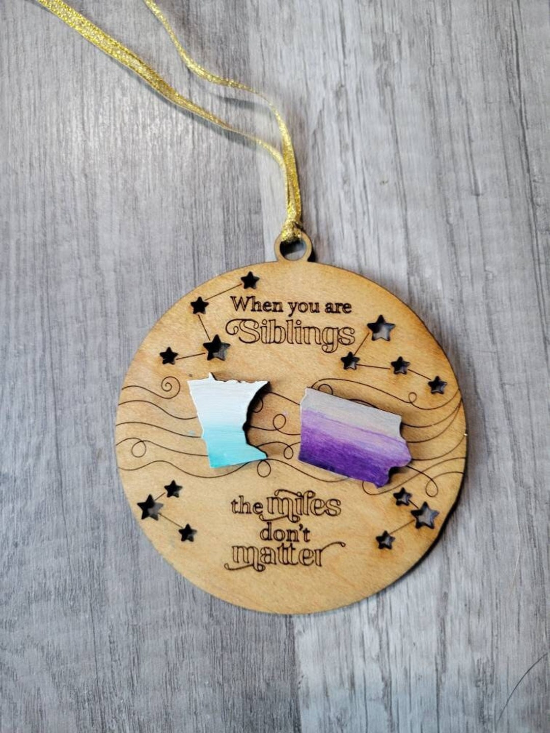 Long Distance Siblings Long Distance Siblings Christmas Ornament, Long Distance Siblings Xmas ...
