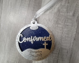 Custom confirmation christmas ornament, custom confirmation xmas ornament, confirmed christmas ornament, custom confirmation gift