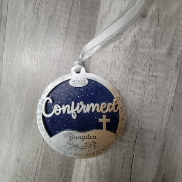 Custom confirmation christmas ornament, custom confirmation xmas ornament, confirmed christmas ornament, custom confirmation gift