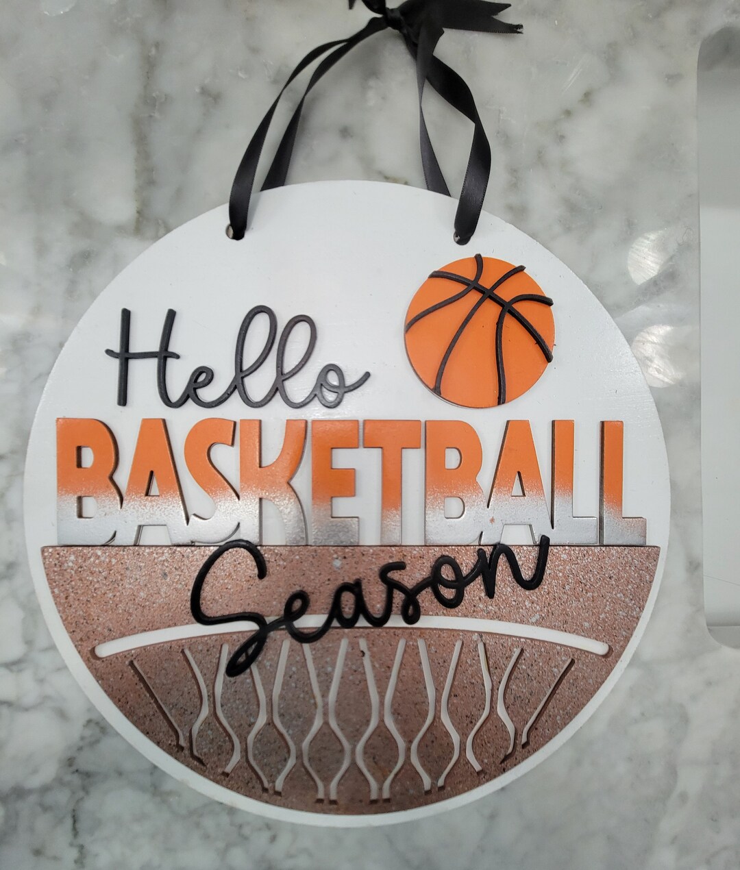 Basketball Season Wall Sign Basketball Wood Sign Basketball Etsy