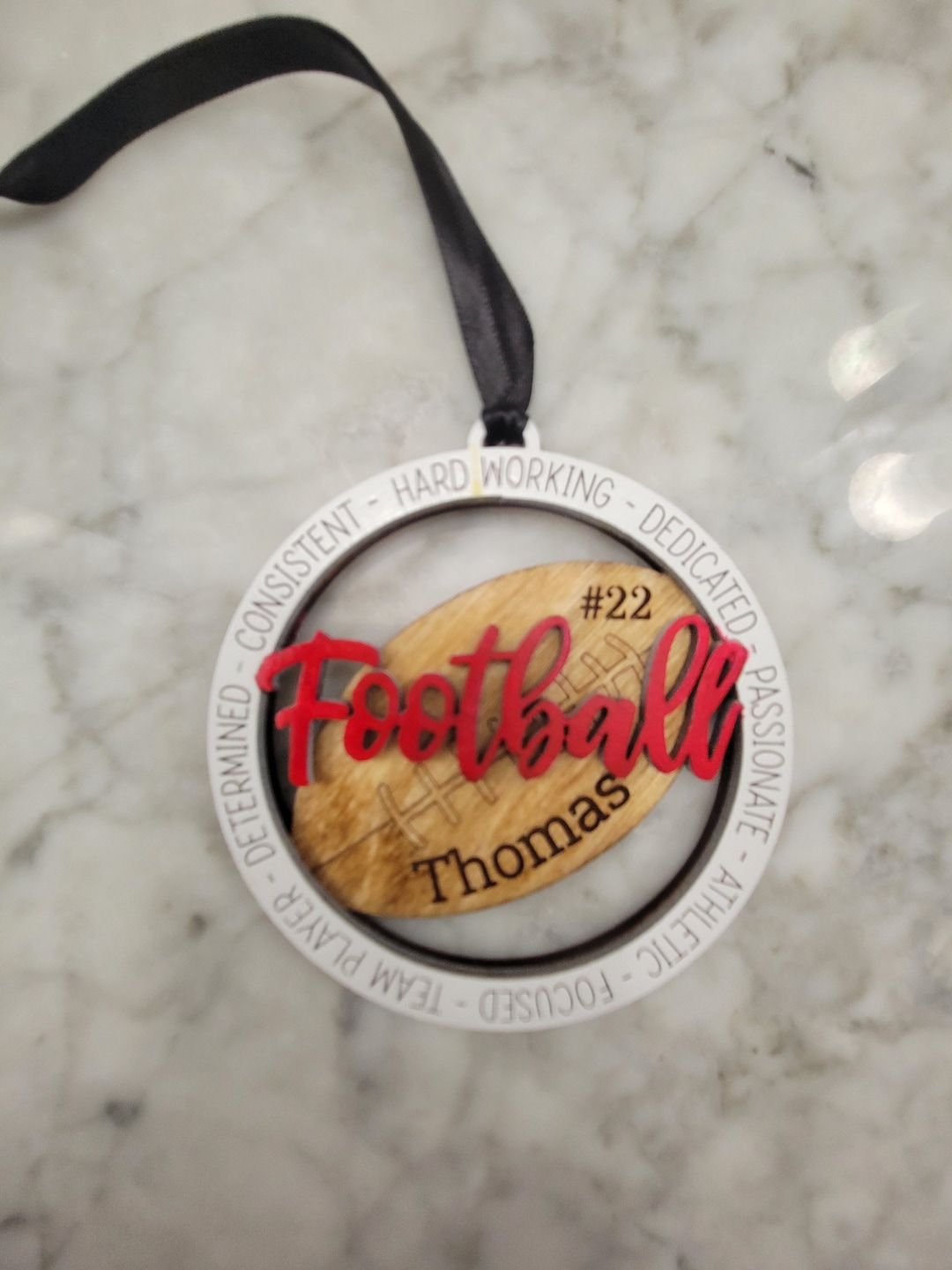 Football Christmas Ornament Football Christmas Gift Football Etsy