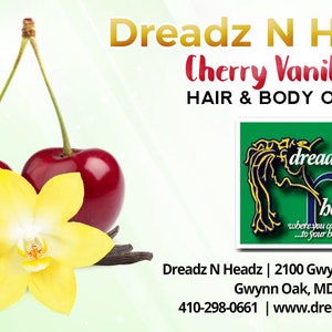 Cherry Vanilla Hair and Body Oil - 100% Vegan All Natural