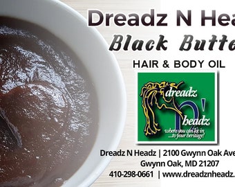 Black Butter Hair & Body Oil - 100% Vegan All Natural