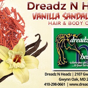 Vanilla Sandalwood Hair & Body Oil - 100% Vegan All Natural