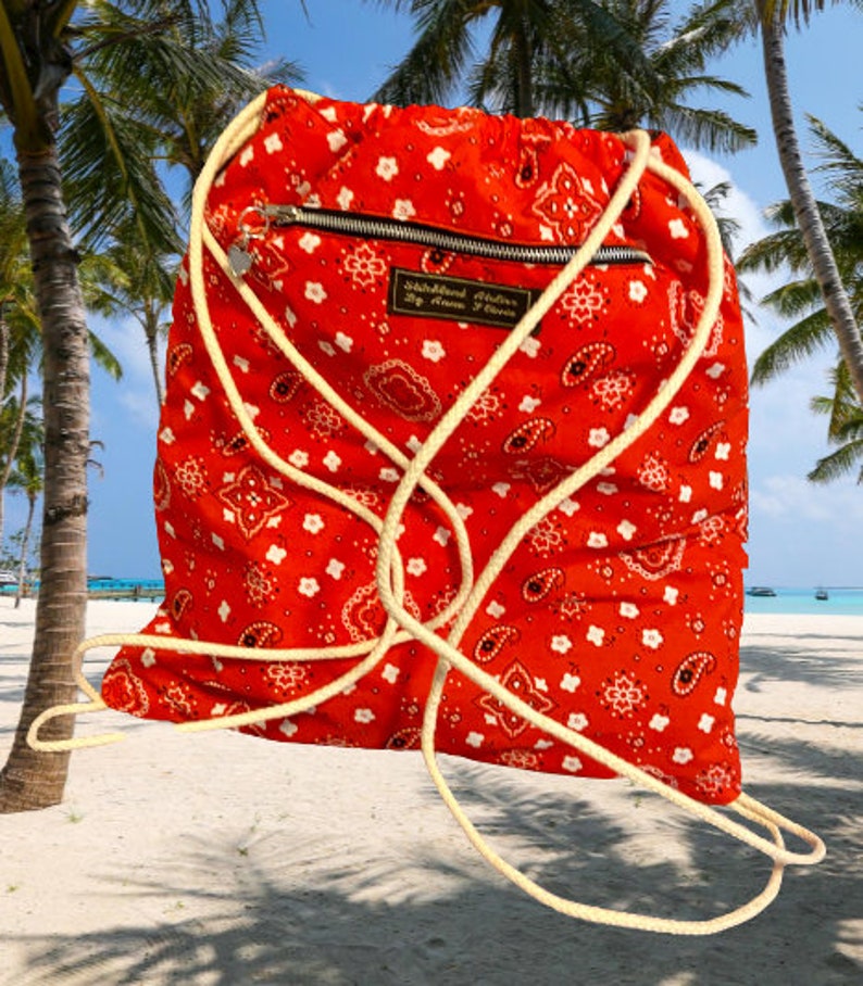 Bath Towel That Turns Into A Beach Bag/ Towel Backpack Bag BANDANA Etsy