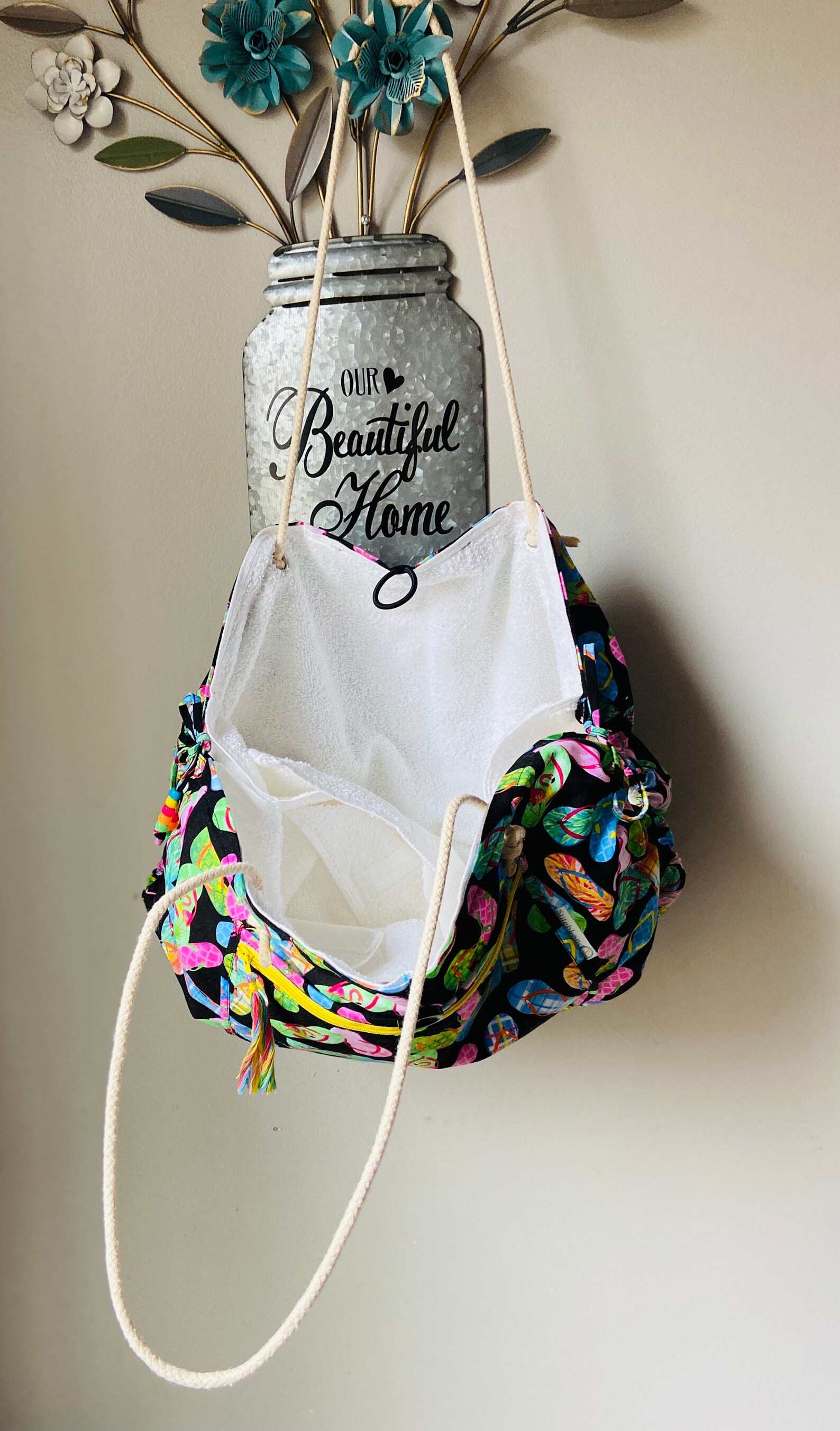 Bath Towel That Turns Into A Beach Bag / Beach Bag That Turns Etsy