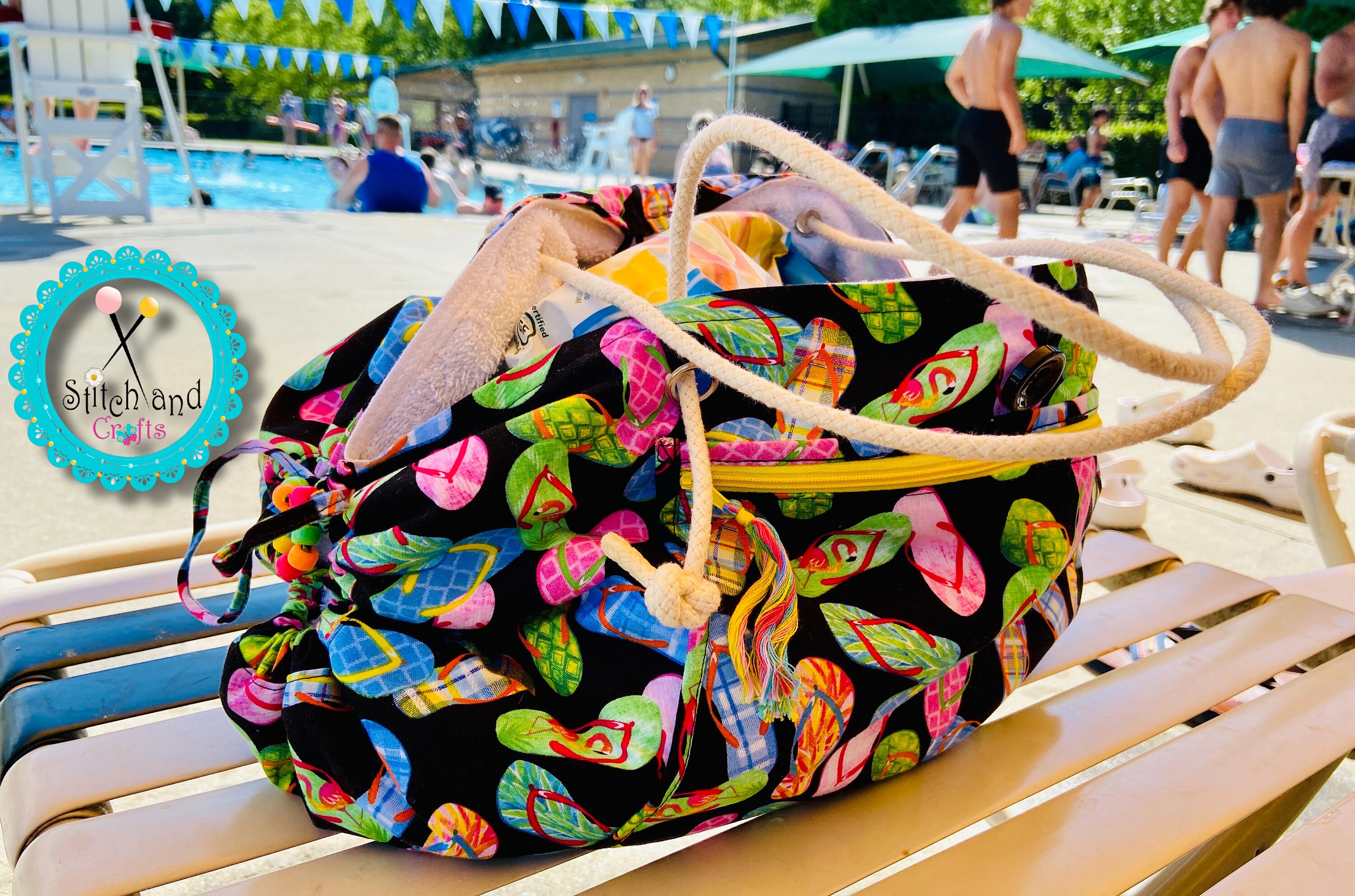 Bath Towel That Turns Into A Beach Bag / Beach Bag That Turns Etsy