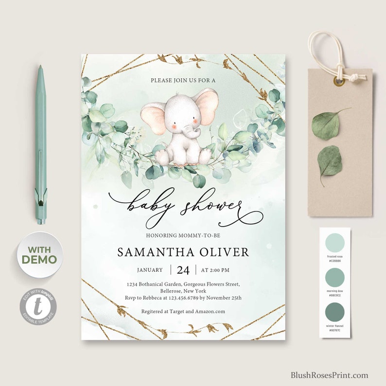 Editable Baby Shower Invitation INSTANT DOWNLOAD TEMPLETT Etsy