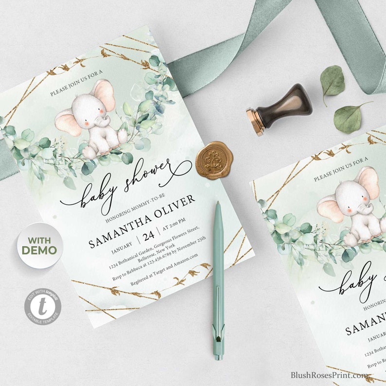 Editable Baby Shower Invitation INSTANT DOWNLOAD TEMPLETT Etsy