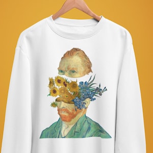 Van Gogh Unisex Sweatshirt, Aesthetic Sweatshirt, Sunflower Sweatshirt, Van Gogh Irises, oversized sweatshirt