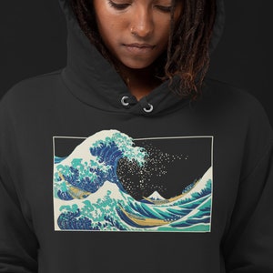 Ukiyo-e Unisex Hoodie, Asian Art Hoodie, japanese Hoodie, Hokusai, Art Hoodie, woodblock print, Kanagawa Hoodie, wave print, fine art hoodie